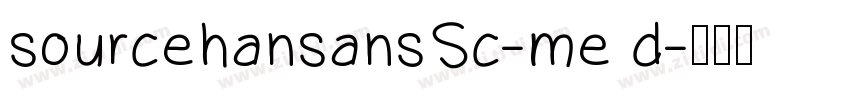 sourcehansansSc-me d字体转换